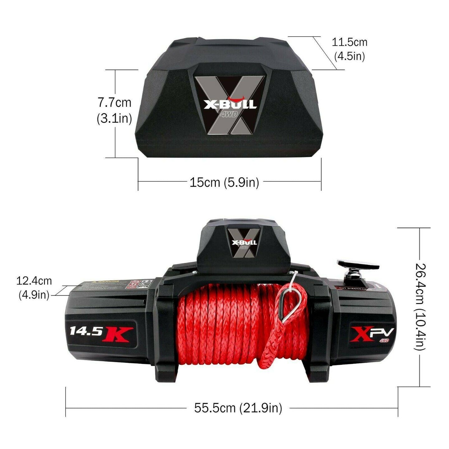 Buy X-BULL Electric Winch 12V Synthetic Rope Wireless 14500LB Remote 4X4 4WD Boat discounted | Products On Sale Australia