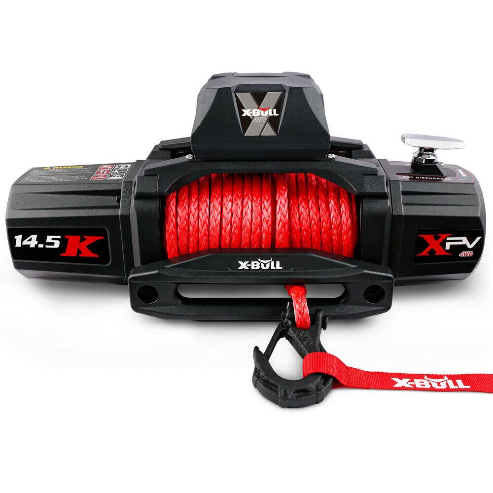 Buy X-BULL Electric Winch 12V Synthetic Rope Wireless 14500LB Remote 4X4 4WD Boat discounted | Products On Sale Australia