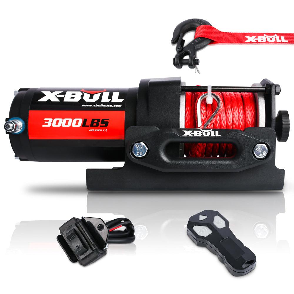 Buy X-BULL Electric Winch 12V Wireless 3000lbs/1360kg Synthetic Rope BOAT ATV 4WD discounted | Products On Sale Australia