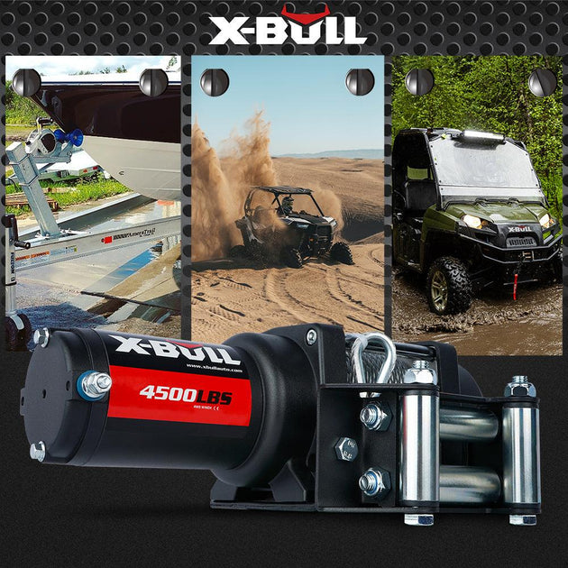 Buy X-BULL Electric Winch 4500LBS/2041KG Steel Cable Wireless Remote Boat ATV 4WD discounted | Products On Sale Australia