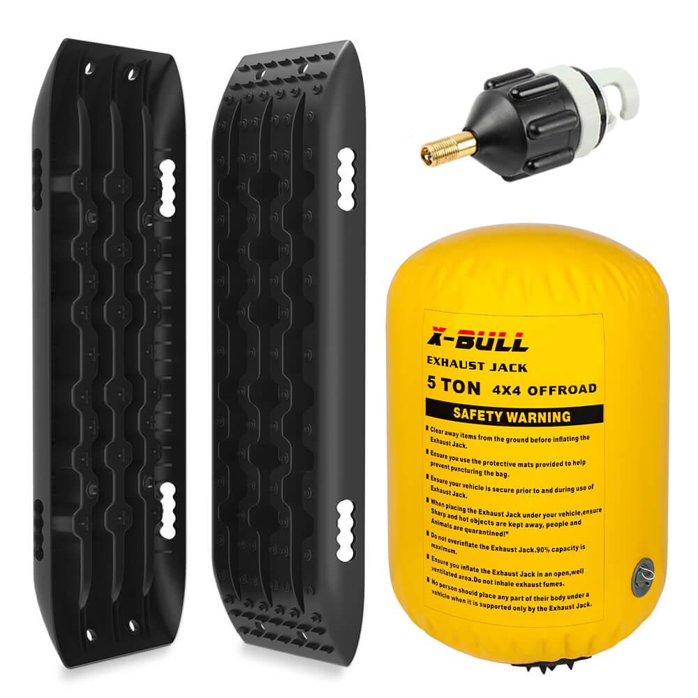 Buy X-BULL Exhaust Jack Air Bag Jack With 2PCS Recovery Tracks Boards 4WD 4X4 Gen2.0 Black discounted | Products On Sale Australia