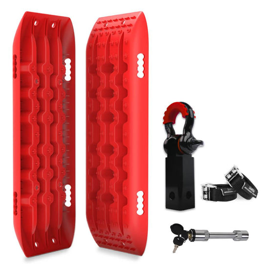 Buy X-BULL Hitch Receiver 5T Recovery Receiver With 2PCS Recovery tracks Boards Gen2.0 Red discounted | Products On Sale Australia