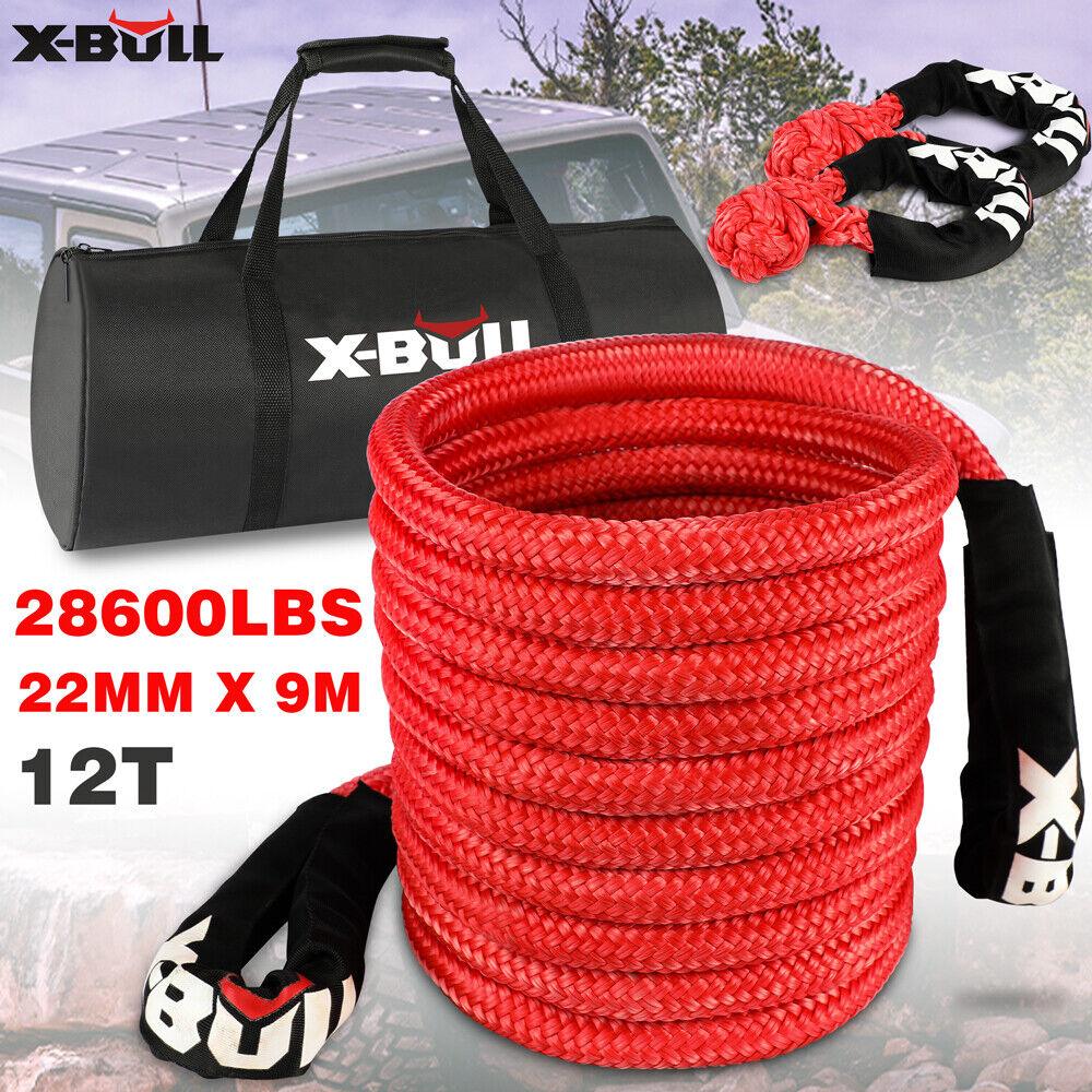 Buy X-BULL Kinetic Rope 22mm x 9m Snatch Strap Recovery Kit Dyneema Tow Winch discounted | Products On Sale Australia