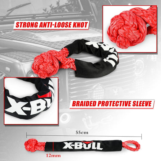 Buy X-BULL Kinetic Rope 22mm x 9m Snatch Strap Recovery Kit Dyneema Tow Winch discounted | Products On Sale Australia