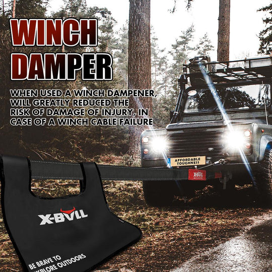 Buy X-BULL Recovery Kit 4X4 Off-Road Kinetic Rope Snatch Strap Winch Damper 4WD13PCS discounted | Products On Sale Australia