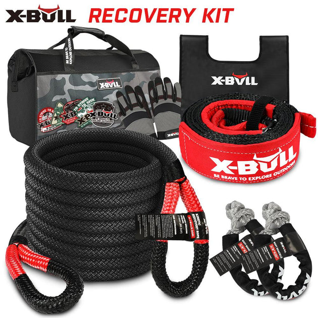 X-BULL Recovery Kit 4X4 Off-Road Kinetic Rope Snatch Strap Winch Damper 4WD13PCS Products On Sale Australia | Auto Accessories > 4WD & Recovery Category