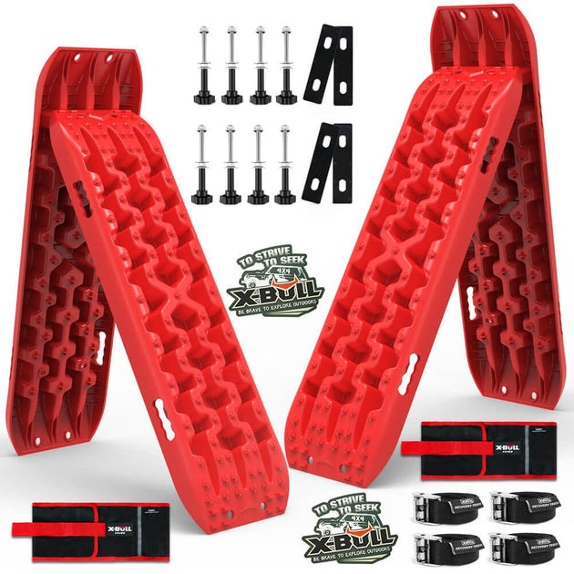 Buy X-BULL Recovery tracks Boards 10T 2 Pairs Sand Mud Snow With Mounting Bolts pins Red discounted | Products On Sale Australia