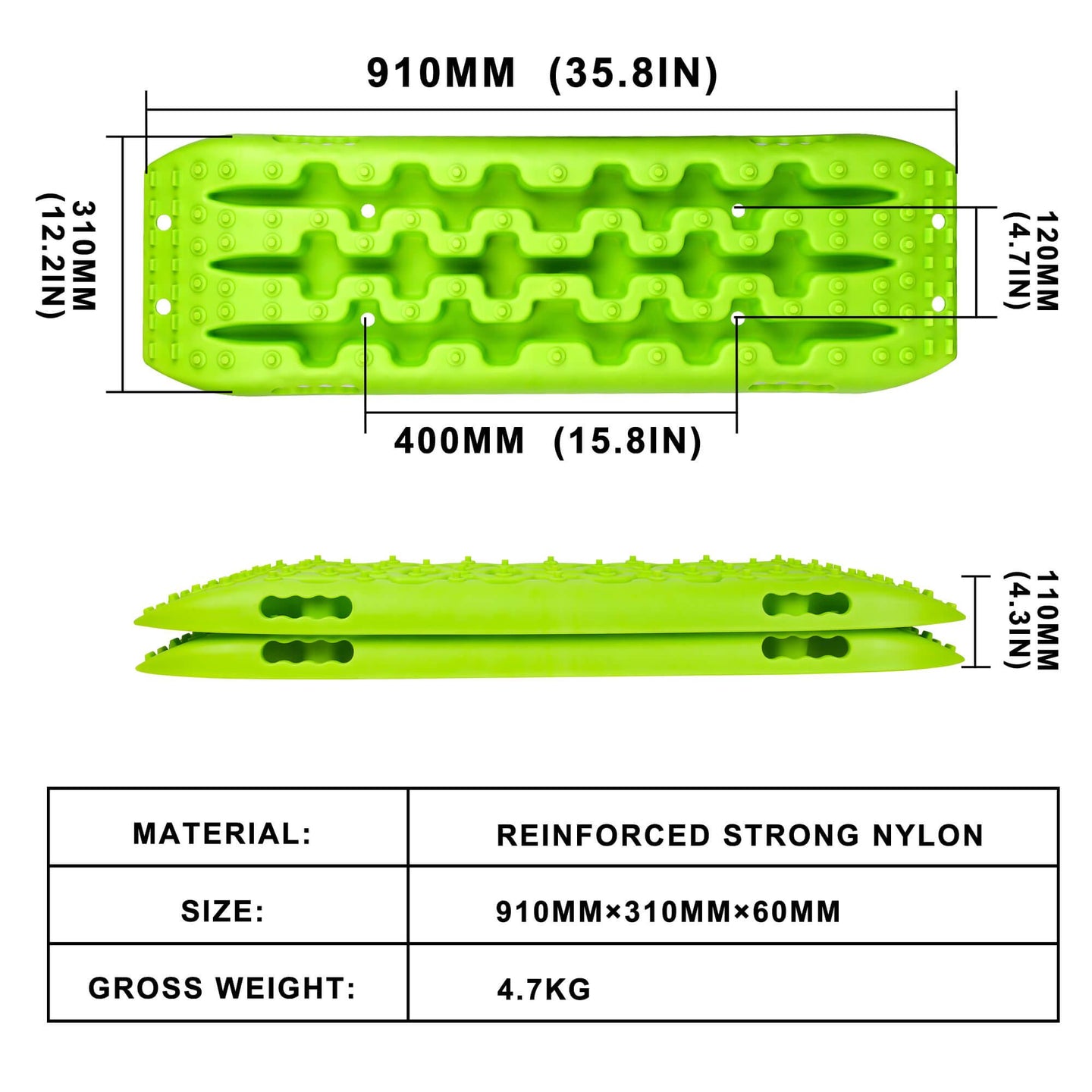 Buy X-BULL Recovery Tracks Boards 10T 4PCS 2Pairs Truck Snow Mud 4WD Offroad Gen2.0 91cm Green discounted | Products On Sale Australia