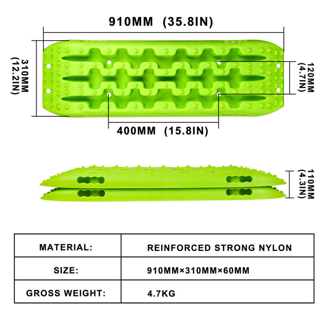 X-BULL Recovery Tracks Boards 10T 4PCS 2Pairs Truck Snow Mud 4WD Offroad Gen2.0 91cm Green Products On Sale Australia | Auto Accessories > Auto Accessories Others Category