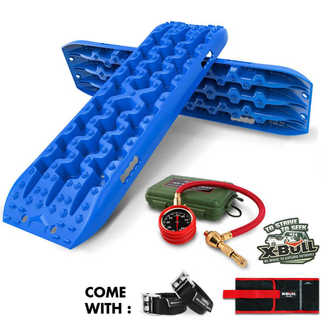 Buy X-BULL Recovery Tracks Boards Sand Truck Mud 4WD 4x4 Gen3.0 Blue/ Tyre Tire Deflator discounted | Products On Sale Australia