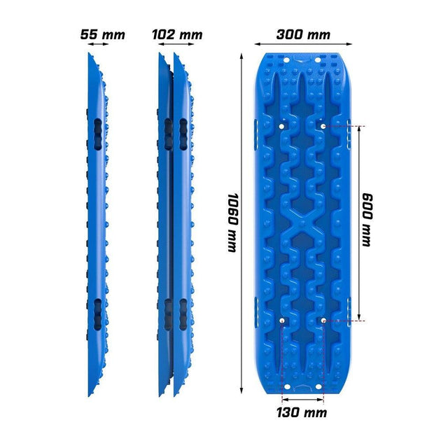 Buy X-BULL Recovery Tracks Boards Sand Truck Mud 4WD 4x4 Gen3.0 Blue/ Tyre Tire Deflator discounted | Products On Sale Australia