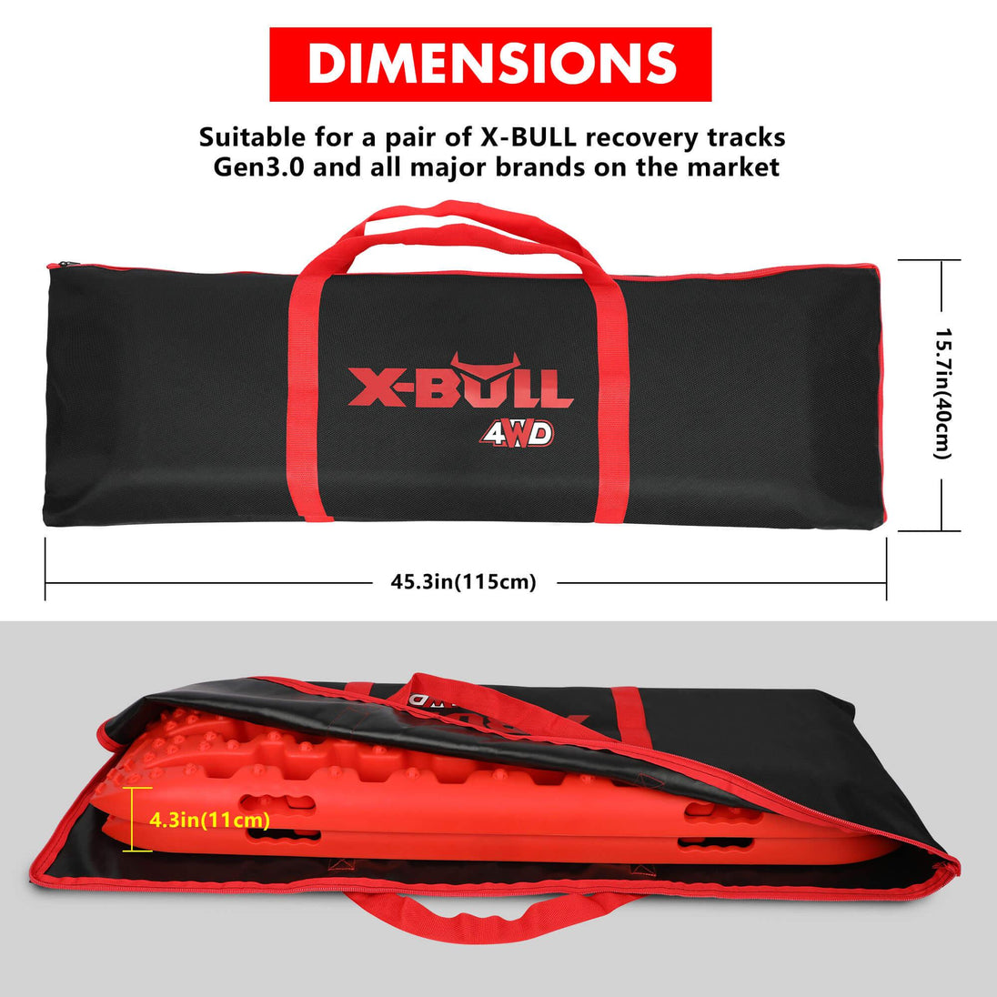 Buy X-BULL Recovery tracks Carry Bag 4x4 Extraction Tred Bag Black discounted | Products On Sale Australia