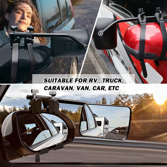 Buy X-BULL Towing Mirrors Universal Multi Fit Clamp On 4X4 Caravan Trailer A Pair discounted | Products On Sale Australia