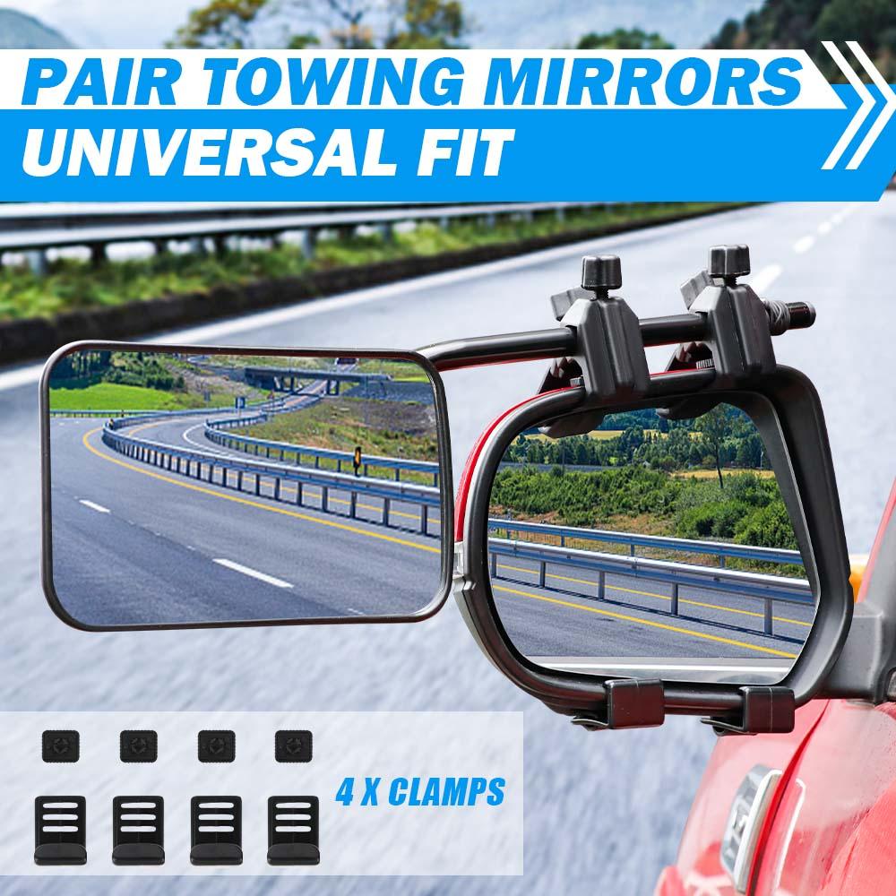 Buy X-BULL Towing Mirrors Universal Multi Fit Clamp On 4X4 Caravan Trailer A Pair discounted | Products On Sale Australia