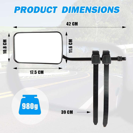 Buy X-BULL Towing Mirrors Universal Multi Fit Clamp On 4X4 Caravan Trailer A Pair discounted | Products On Sale Australia