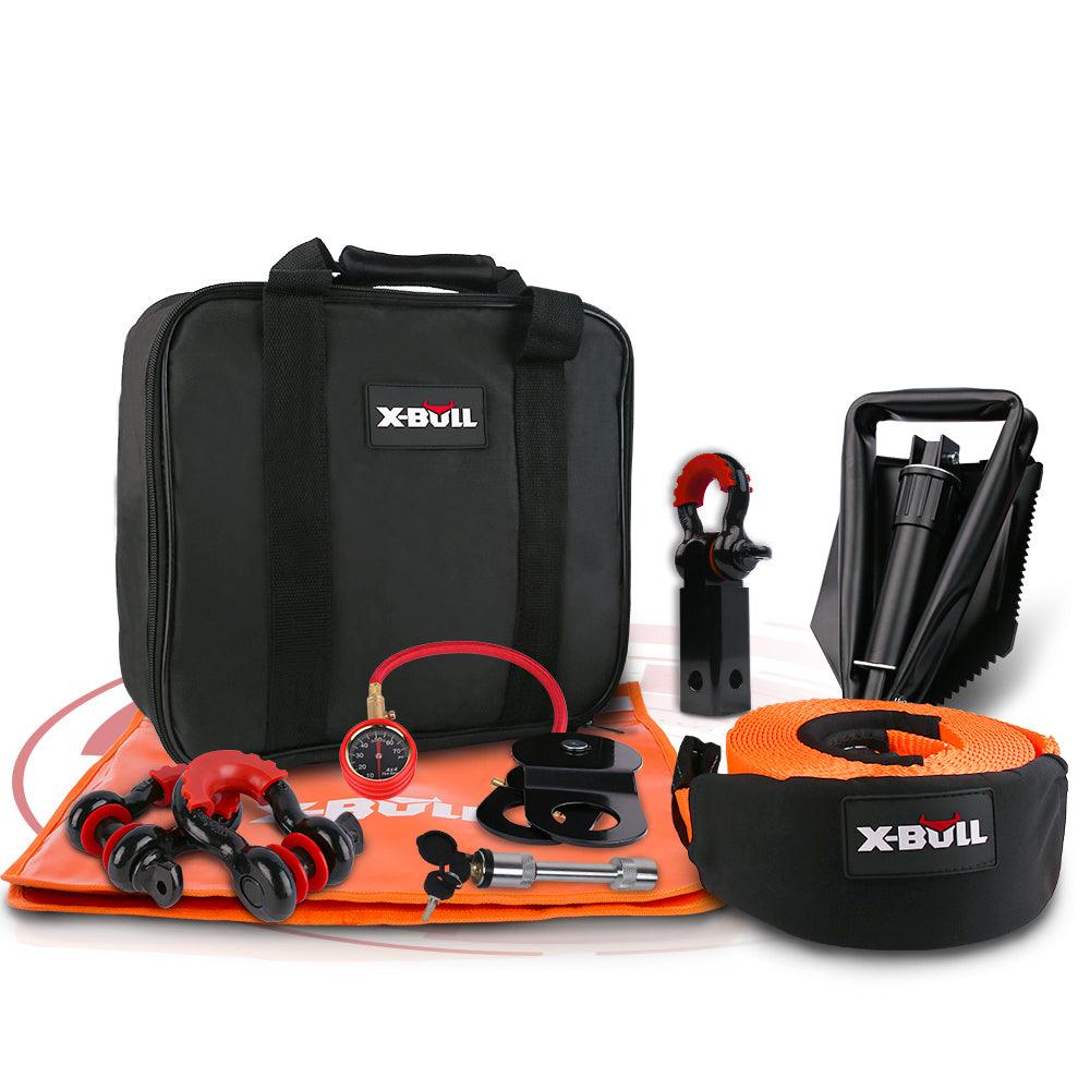 Buy X-BULL Winch Recovery Kit 11PCS 4WD 4x4 Pack Off Road Snatch Strap Essential discounted | Products On Sale Australia