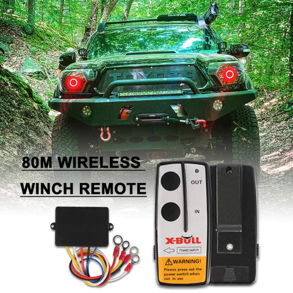 Buy X-BULL Winch Solenoid Relay 12V 500A Winch Controller Twin Wireless Remote 4T Block Pulley discounted | Products On Sale Australia