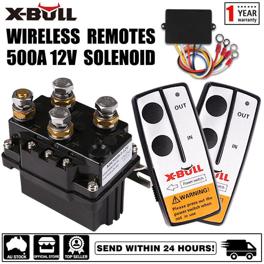 Buy X-BULL Winch Solenoid Relay 12V 500A Winch Controller Twin Wireless Remote4WD4x4 discounted | Products On Sale Australia