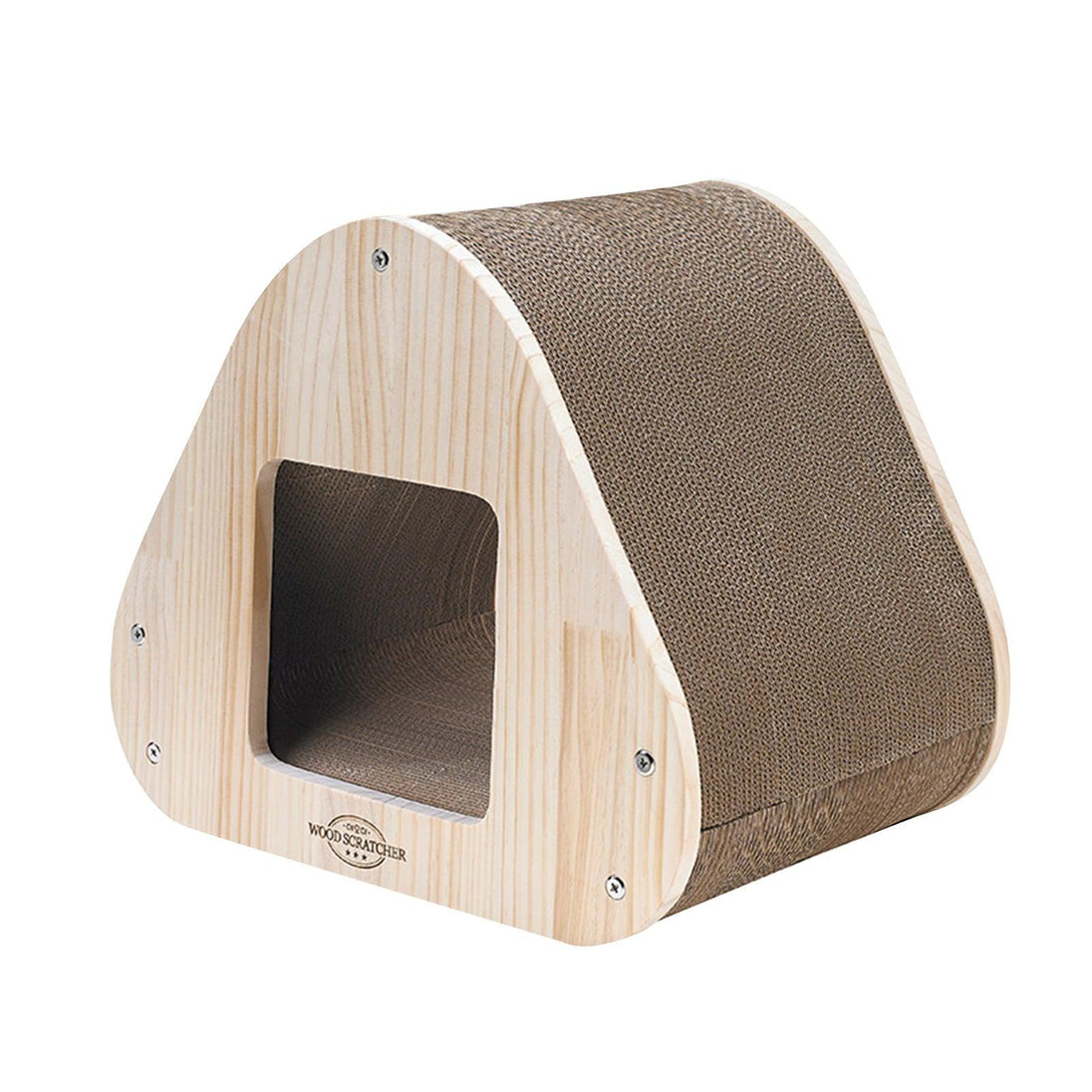 Buy Yaomi Wood Triangle Cat Scratcher Sofa Pet Bed discounted | Products On Sale Australia