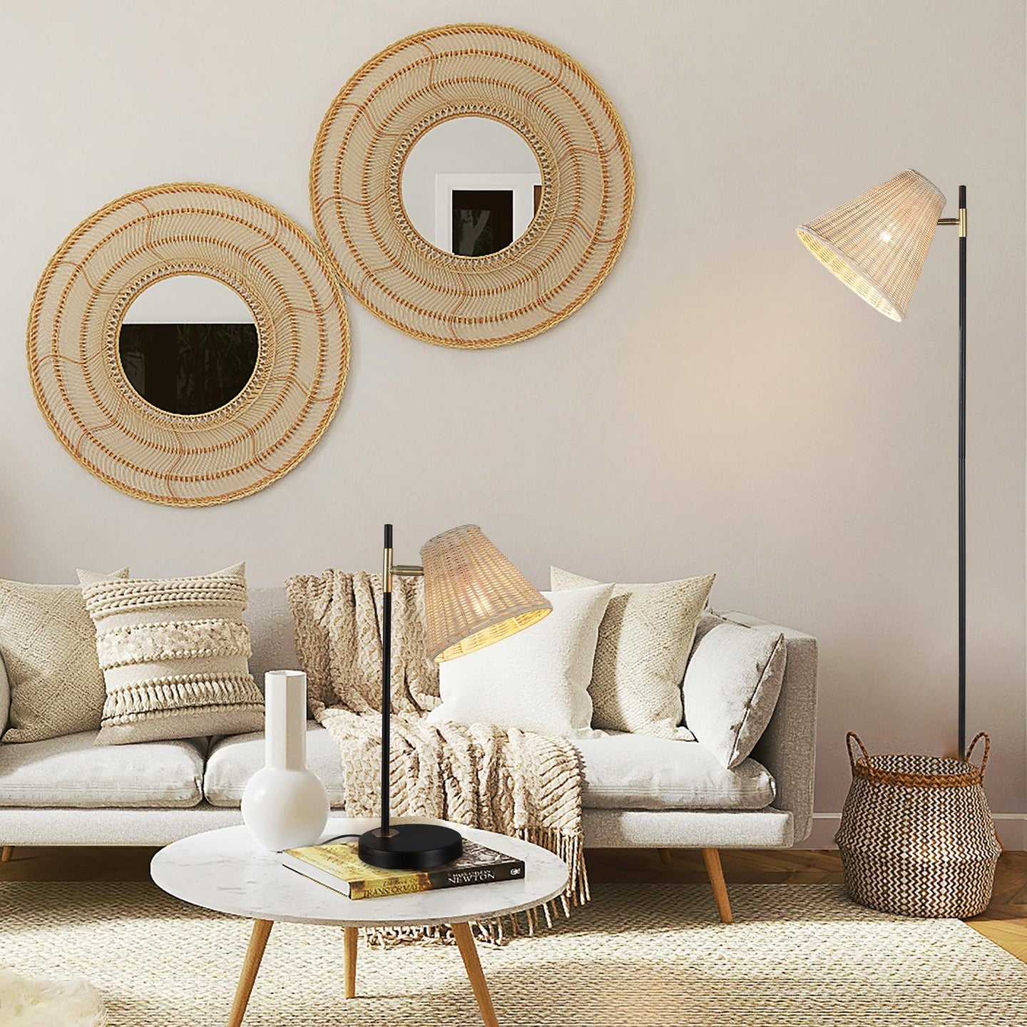 Buy Yvette Rattan Floor Lamp discounted | Products On Sale Australia